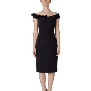 Sandro Ferrone OffShoulder Sheath Dress SFDress001 Women Black Dresses